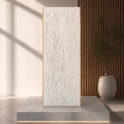 Panneau 3D imitation roche – Blanc